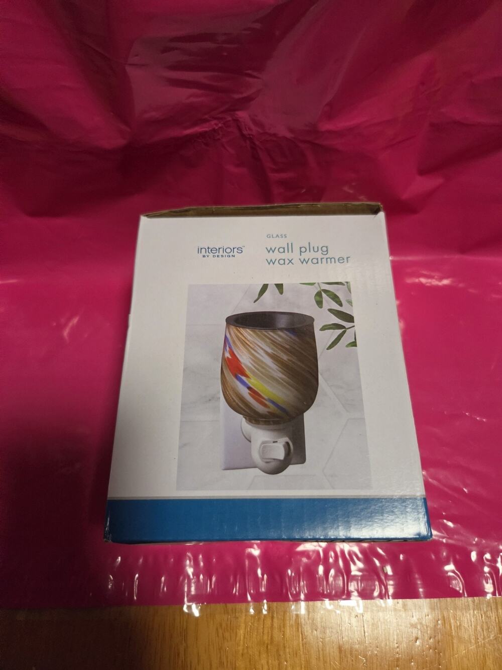 Interiors By Design Glass Wall Plug Wax Warmer Multicolored